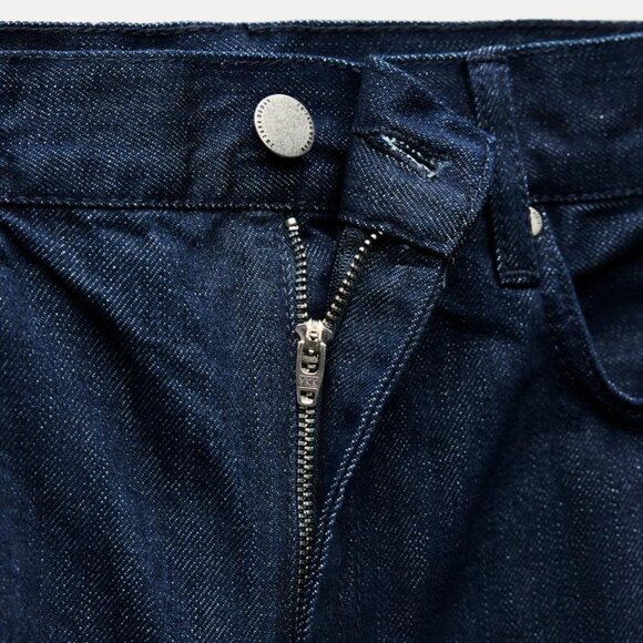 NWT ZARA MID WAIST BAGGY JEANS ZW COLLECTION BLUE - Picture 8 of 11